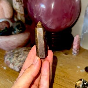 Pink moonstone tower *chipped see photos